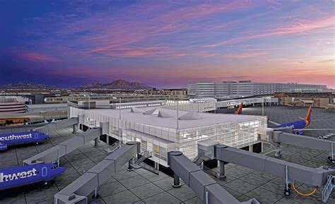 phoenix airport concourse cruises to completion engineering news record