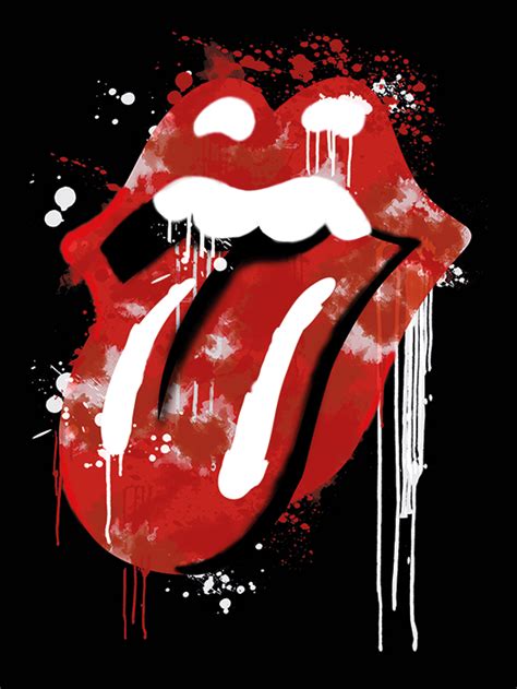Rolling Stones Graffiti Lips Canvas Print The Art Group