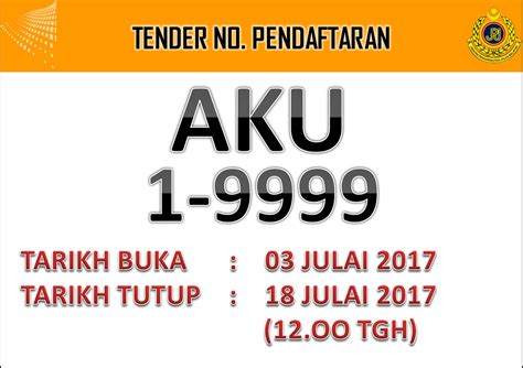 Semakan number pendaftaran kenderaan terkini jpj. JPJ Perak buka bidaan plat nombor 'AKU 8055' Perak-JPJ-AKU ...
