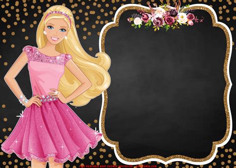 barbie party invitation templates