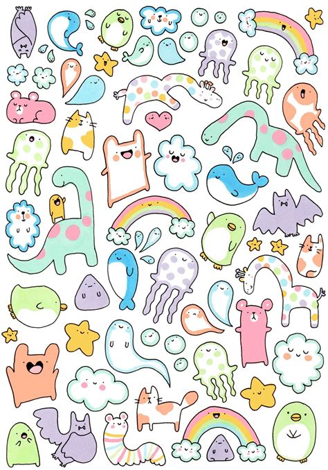 キラキラ Doodles Unicorn Wallpaper Cute Doodles Little Twin Stars