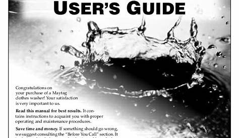 Maytag Washer/Dryer MAV-35 User's Guide | ManualsOnline.com