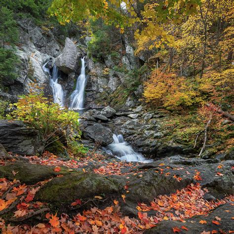 Bash Bish Falls Autumn 2020 Square Photograph By Bill Wakeley Fine