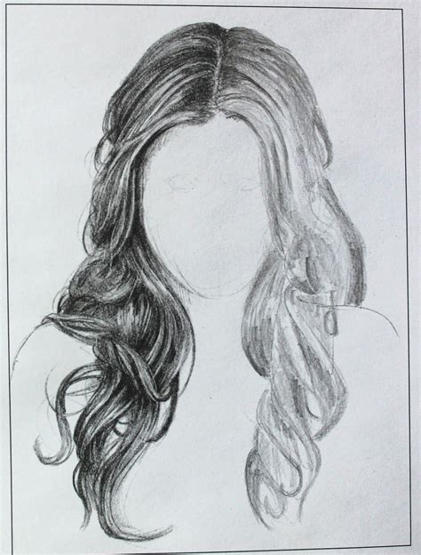 Hair Sketches Long Hair Sketches The Left Side Of The Sketch Hair