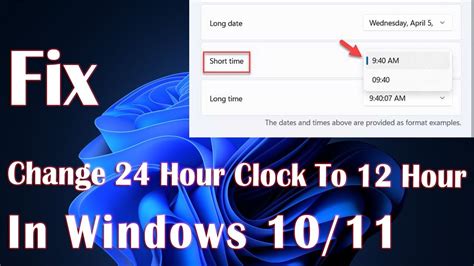 Change 24 Hour Clock Format To 12 Hour Clock Format In Windows 11 How