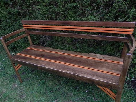 My Garden Bench Made From Pallet Boards And Two Old Chairs 1001 Pallets