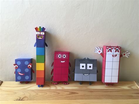 Numberblocks 1 5 Printable Paper Toys Origami Templates Kids Activity