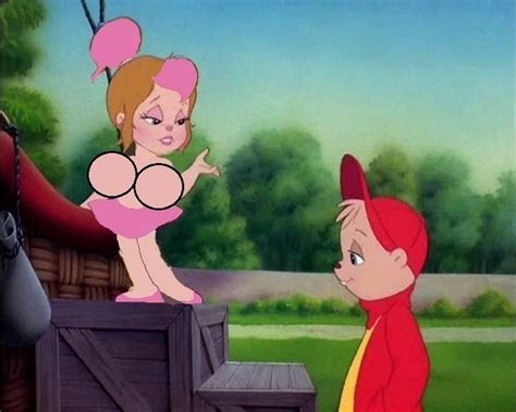Brittany Topless Infront Of Alvin Alvin And The Chipmunks Fan Art