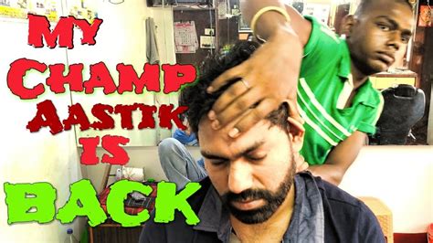 Asmr Head Massage By Aastik Barber With Neck Cracking Intense Massage Youtube