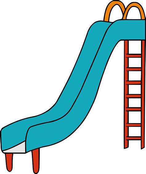 Blue And Red Playground Slide Clipart Free Download Transparent Png