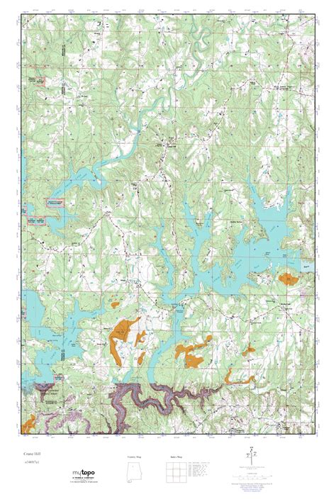 Mytopo Crane Hill Alabama Usgs Quad Topo Map