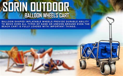 Sorin Outdoor Heavy Duty Collapsible Foldable Beach Cart