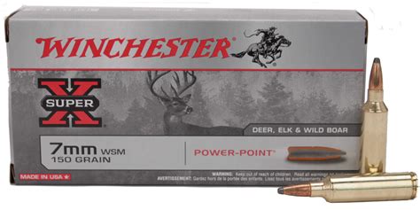 Winchester 7mm Winchester Short Magnum 150 Grain Power Point Bullet 20