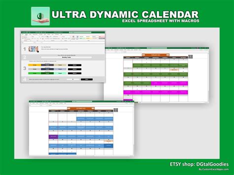 Dynamic Calendar In Excel Powerful And User Friendly Works For Any Year