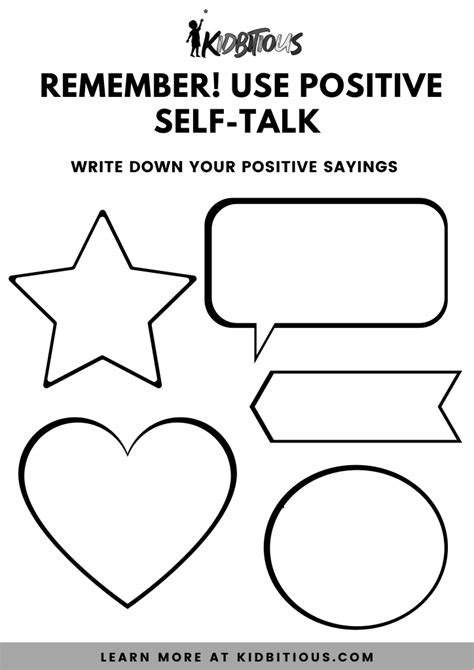 Positive Self Talk Activity Worksheet Teacher Made Worksheets Library