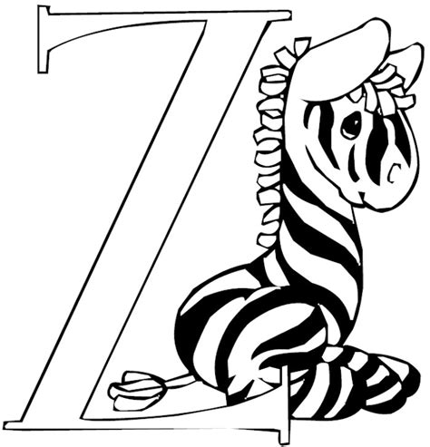 Children will enjoy practicing writing their letters a to z by using the numbers to guide them! Letter Z Coloring Page