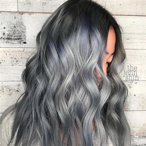 Blue Grey Ombre Hair
