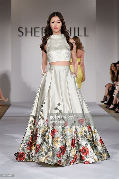 A Model Walks The Runway At The Sherri Hill Spring 2016 Fashion Show