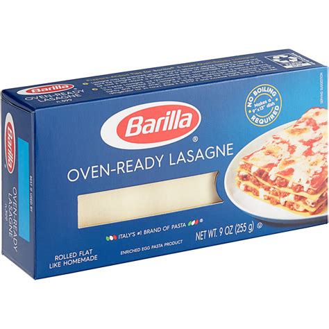 Barilla Oven Ready Lasagna Noodles 9 Oz
