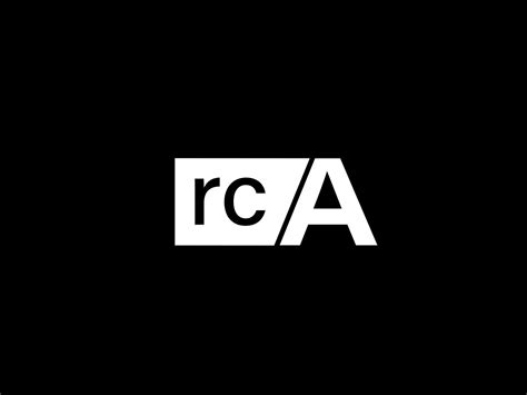 Rca Logo And Graphics Design Vector Art Icons Isolated On Black