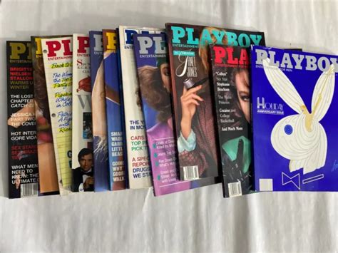 PLAYBOY MAGAZINE FULL Year 1987 Lot Of All 12 Issues Complete Vanna