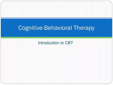 Ppt Cognitive Behavioral Therapy Powerpoint Presentation Free