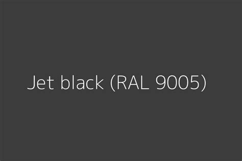 Jet Black Ral Color Hex Code