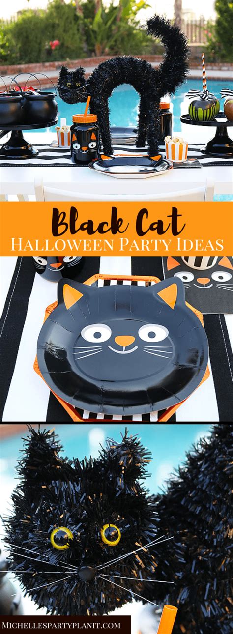 Simple Black Cat Halloween Party For Kids Michelles Party Plan It