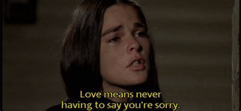 Love Means Never Having To Say Youre Sorry Love Story The Movie Fan