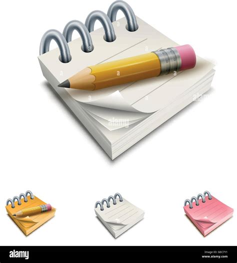 Vector Notepad Illustration Icon Set Stock Vector Image And Art Alamy