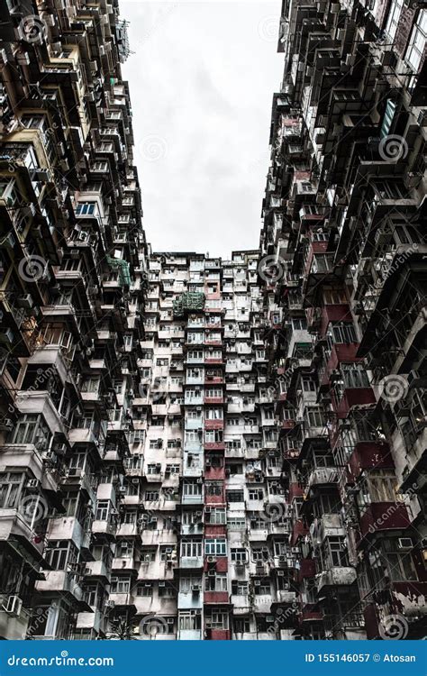 Crowded Apartment Buildings In Hong Kong Stock Image Image Of