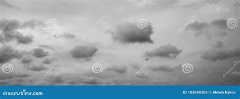 Panorama Of A Gray Sky With Clouds High Resolution No Birds No Noise