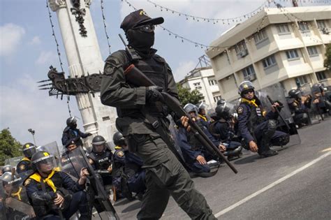 Police And Protestors Clash As Riots Grip Bangkok