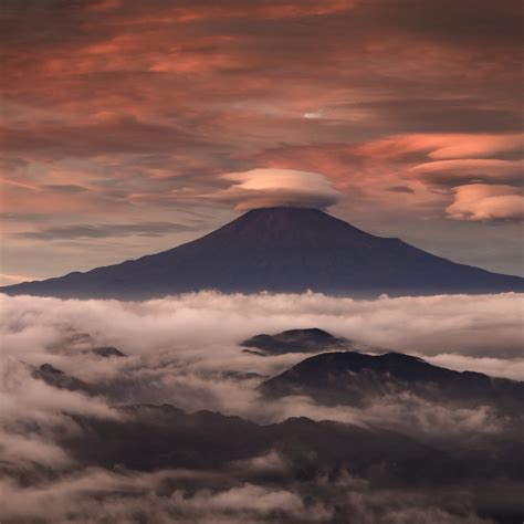 1080x1080 Mount Fuji Clouds And Mountains Japan 1080x1080 Resolution