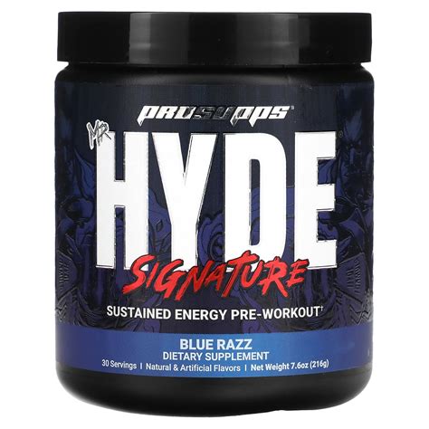 Prosupps Mr Hyde Signature Sustained Energy Pre Workout Blue Razz 76 Oz 216 G