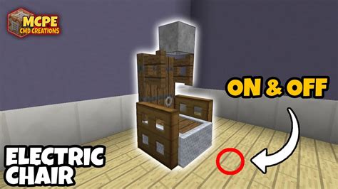 Mcpe Working Electric Chair Using Commands Tutorial Youtube