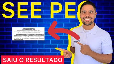 Concurso See Pe Saiu O Resultado Próximas Fases Youtube