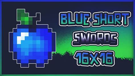 Minecraft Pvp Texture Pack Blue Short Swords 16x16 Fps Youtube