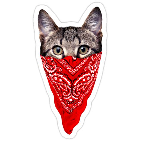 Gangster Cat Stickers By Clingcling Redbubble