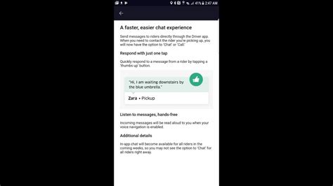 The communication within apps like uber goes all the way from the request being sent by the passenger, its acceptance by a driver, ride cancellation, etc. Uber Driver Messaging app update - YouTube