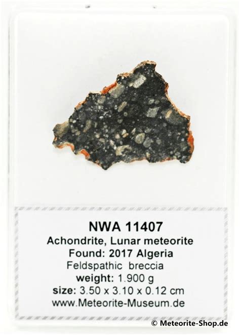 Nwa 11407 Mond Meteorit 190 G Kaufen Decker Meteorite Shop