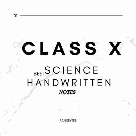 Class 10 Science Handwritten Notes For Board Examinations Pdf Jb