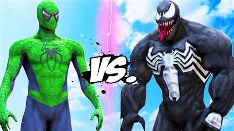Green Spiderman Vs Venom Epic Battle Teamsuper Youtube