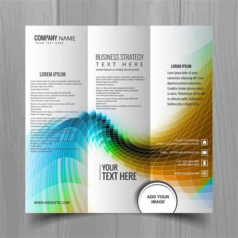 Abstract Wavy Business Brochure Template Design Vector 249182 Vector