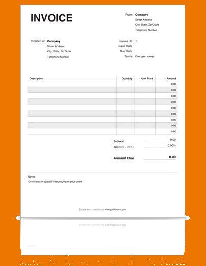 blank invoice template  teknoswitch