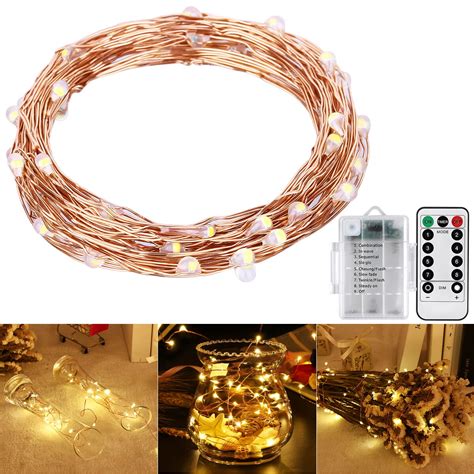 Yunlights 5m 50 Led Starry String Lights Battery Powered Decorative
