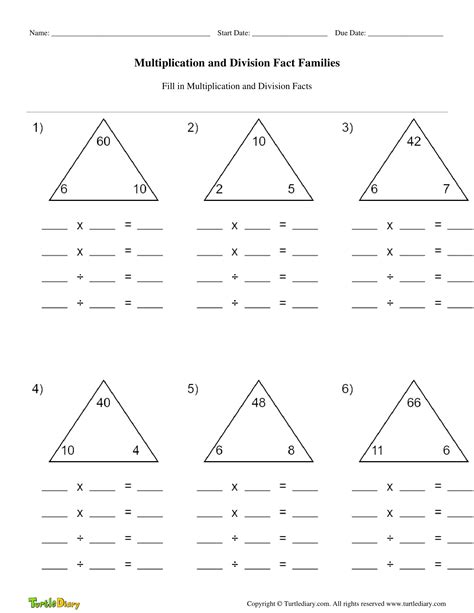 Multiplication Fact Worksheet Generator