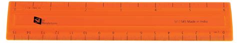 6 Ruler Orange Shatterproof