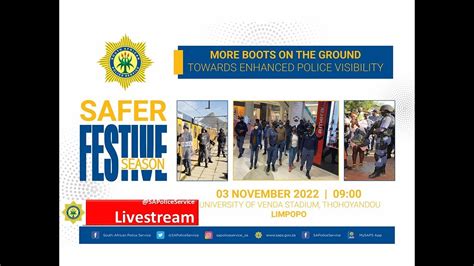 The Launch Of The National Safer Festive Season Operations 2022 Youtube