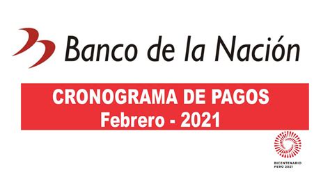 📚 【 Calendario De Pagos Del Banco La Nación Febrero De 2021 】 ️